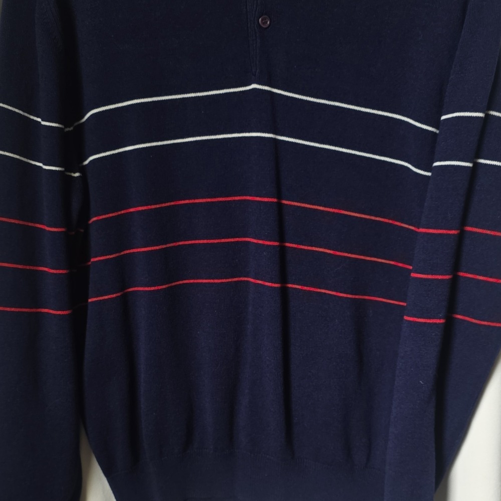 VINTAGE Mervyns Mens Collection Men's Striped Knit Pullover Sweater Long Sleeve